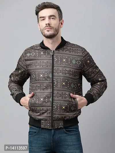 Men Stylish Printed Jacket-thumb0