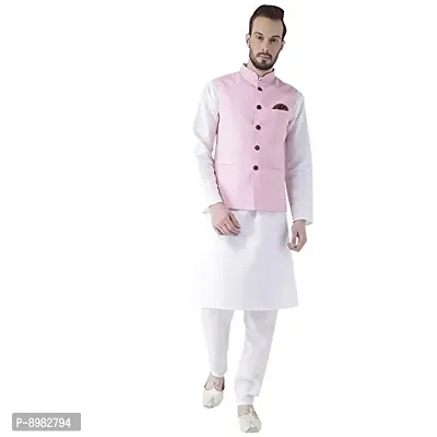 hangup mens 3pc Kurta Pajama Basket size 38 (3KP1_Basket_Baby_Pink_38)-thumb0