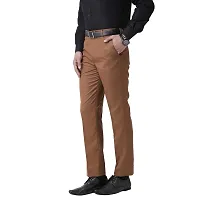 hangup Mens Casual Regular fit Trouser for Men, Color Brown, Size 30 (BrownTrouser)-thumb1