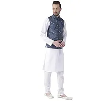 hangup mens 3pc Kurta Pajama Basket size 44 (3PC1_35AWhite_KPW_44)-thumb2