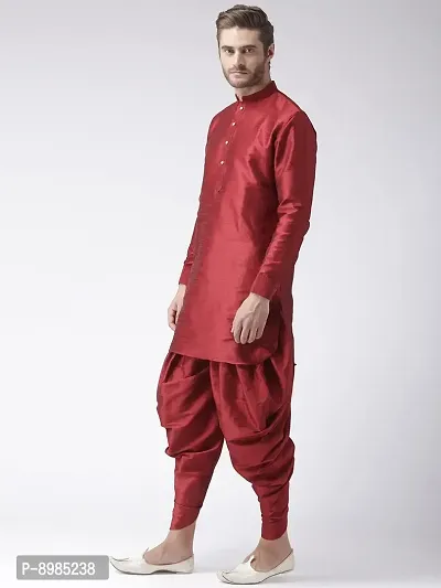 Hangup dupion Dhoti For Men Color Mahroon, Free Size (MahroonHarem)-thumb4