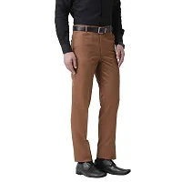 hangup Mens Casual Regular fit Trouser for Men, Color Brown, Size 30 (BrownTrouser)-thumb2