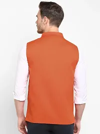 Hangup mens solid nehru jacket Orange_Jute_Nehru_38-thumb1