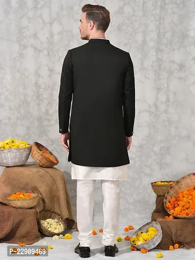 Stylish Fancy Polyester Blend Kurta And Bottom Sets For Men-thumb5