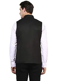 Priambh BlackBasket_46P Men's Hangup Nehru Jacket (Size 46)-thumb4