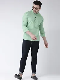 Reliable Green Cotton Blend Kurtas For Men-thumb1