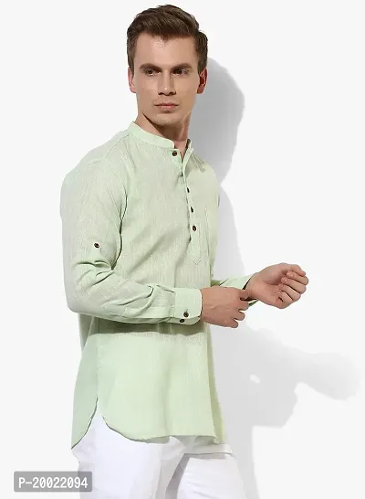 Reliable Green Cotton Kurtas For Men-thumb4