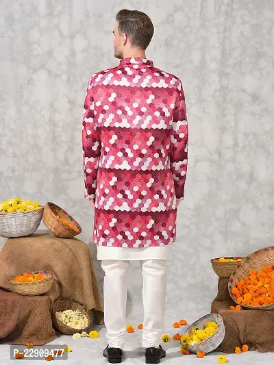 Stylish Fancy Polyester Blend Kurta And Bottom Sets For Men-thumb4