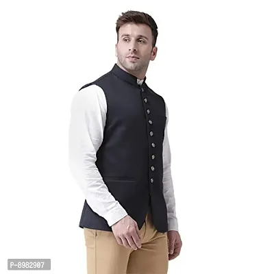 hangup Men's Waistcoat (N3_9Btn_Navy_Nehru_42-thumb4