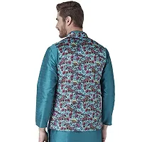 hangup Men's Synthetic Nehru Jacket Waist Coat-thumb4