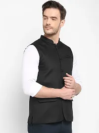 Hangup mens solid nehru jacket Black_Jute_Nehru_38-thumb1