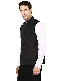 hangup mens Nehru Jacket size 38 (BlackBasket_38P)-thumb1