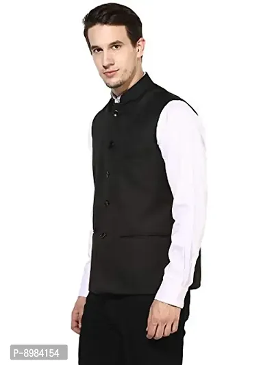 hangup mens Nehru Jacket size 38 (BlackBasket_38P)-thumb2