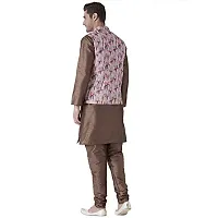 Hangup Mens 3pc Kurta Pajama Basket Size 38 (3pc_2AChoclate_kpw_1_38)-thumb3