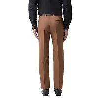 hangup Mens Casual Regular fit Trouser for Men, Color Brown, Size 30 (BrownTrouser)-thumb3