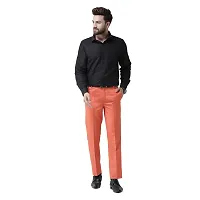 hangup Mens Casual Regular fit Trouser for Men, Color Black, Size 30 (BlackTrouserF)-thumb4