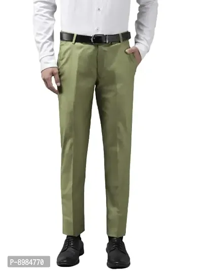 hangup Mens Casual Regular fit Trouser for Men, Color Green, Size 32 (Trouser_MehandiGreenTr)-thumb0