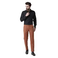 hangup Mens Casual Regular fit Trouser for Men, Color Black, Size 30 (BlackTrouserF)-thumb4