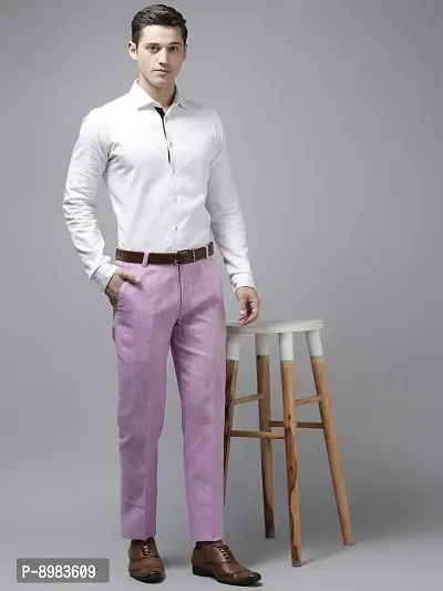 hangup Casual Trouser Trouser_LPurpleLinen_36 Purple-thumb5