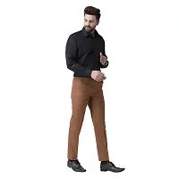 hangup Mens Casual Regular fit Trouser for Men, Color Brown, Size 30 (BrownTrouser)-thumb4