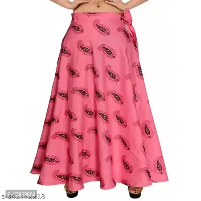 Stunning Pink Cotton Skirts For Women-thumb0