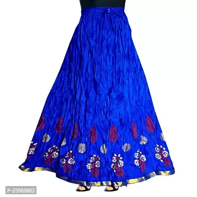 Stunning Navy Blue Cotton Skirts For Women