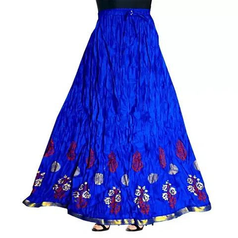 KHUSHI PRINT Attractive Women's Cotton Printed Casual Long Skirts (Multicolour, Free Size)