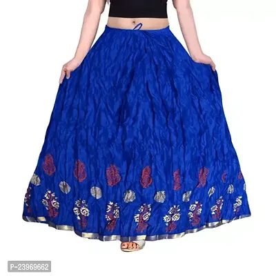 Stunning Navy Blue Cotton Skirts For Women