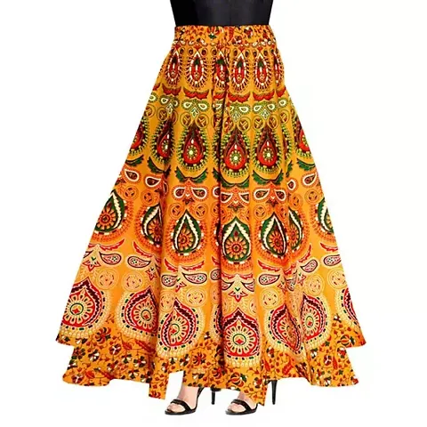 Stylish Multicoloured Cotton Ethnic Skirt