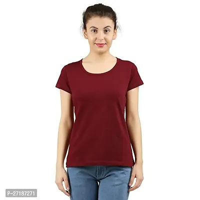 Stylist Cotton Blend Tshirt For Women-thumb0