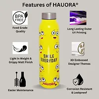 HAUORA? Stainless Steel Water Bottle,3D Embossed UV Printed,Matt Finish|Single Walled|Designer Theme|Suitable for Both Indoor & Outdoor, Leakproof-thumb4