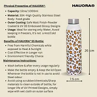 HAUORA? Stainless Steel Water Bottle,3D Embossed UV Printed,Matt Finish|Single Walled|Designer Theme|Suitable for Both Indoor  Outdoor, Leakproof-thumb4