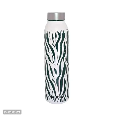 HAUORA? Stainless Steel Water Bottle,3D Embossed UV Printed,Matt Finish|Single Walled|Designer Theme|Suitable for Both Indoor  Outdoor, Leakproof-thumb0