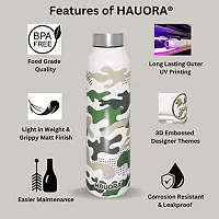 HAUORA? Stainless Steel Water Bottle,3D Embossed UV Printed,Matt Finish|Single Walled|Designer Theme|Suitable for Both Indoor & Outdoor, Leakproof-thumb4