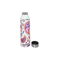 HAUORA? Stainless Steel Water Bottle,3D Embossed UV Printed,Matt Finish|Single Walled|Designer Theme|Suitable for Both Indoor & Outdoor, Leakproof-thumb1