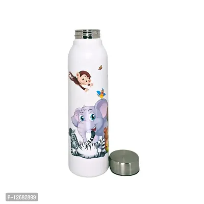 HAUORA? Stainless Steel Water Bottle,3D Embossed UV Printed,Matt Finish|Single Walled|Designer Theme|Suitable for Both Indoor  Outdoor, Leakproof-thumb3