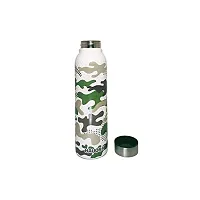 HAUORA? Stainless Steel Water Bottle,3D Embossed UV Printed,Matt Finish|Single Walled|Designer Theme|Suitable for Both Indoor & Outdoor, Leakproof-thumb1