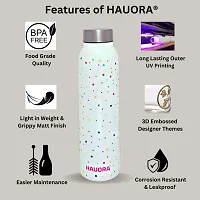 HAUORA? Stainless Steel Water Bottle,3D Embossed UV Printed,Matt Finish|Single Walled|Designer Theme|Suitable for Both Indoor  Outdoor, Leakproof-thumb2