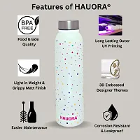 HAUORA&reg; Color Dots Designer Stainless Steel Water Bottle,3D Embossed UV Printed, Matt Finish| Single Walled| Designer Theme| Suitable for Both Indoor  Outdoor, Leakproof-thumb2