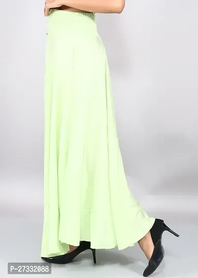 Stylish Green Silk Blend Palazzo Pants For Women