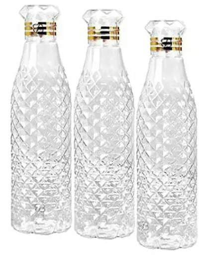 CRYSTAL FRIDGE BOTTLE 1000 ml Bottle  (Pack of 3, White, Plastic)