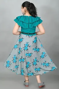SFC FASHIONS Cotton Blend Midi/Knee Length Casual Dress for Girls Kids (G-444)-thumb1