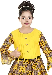 SFC FASHIONS Cotton Blend Maxi/Full Length Casual Dress for Girls Kids (GA-101)-thumb3