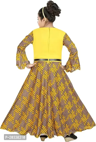 SFC FASHIONS Cotton Blend Maxi/Full Length Casual Dress for Girls Kids (GA-101)-thumb3