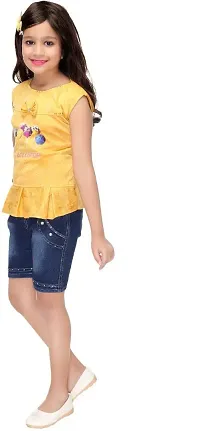 SFC FASHIONS Girl's Chiffon Casual Top and Jeans Clothing Set-thumb2