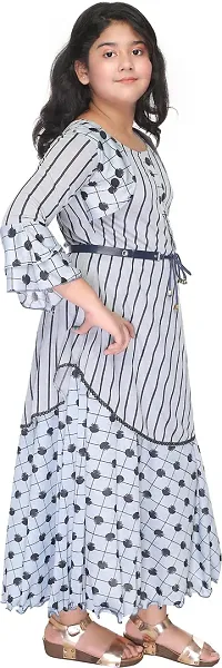 SFC Fashions Girls Cotton Blend Maxi/Full Length Casual Dress (G-127)-thumb2