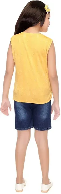 SFC FASHIONS Girls Chiffon Casual Top and Jeans Clothing Set-thumb1