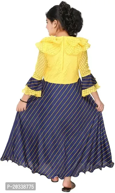 SFC FASHIONS Cotton Blend Maxi/Full Length Casual Dress for Girls Kids (GR-106)-thumb3