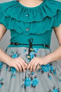 SFC FASHIONS Cotton Blend Midi/Knee Length Casual Dress for Girls Kids (G-444)-thumb3