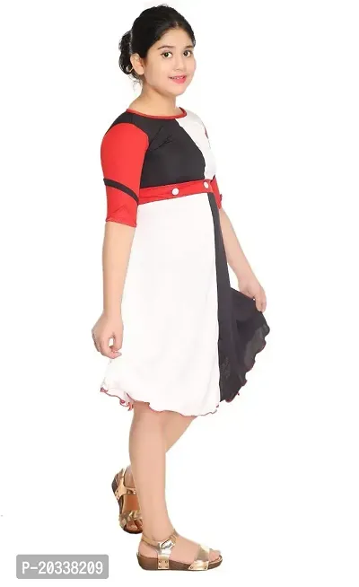 SFC FASHIONS Cotton Blend Midi/Knee Length Party Dress for Girls Kids (GR-147)-thumb3